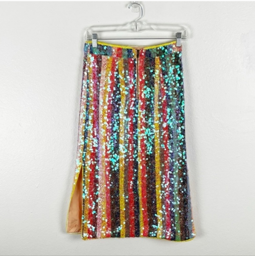 Anthropologie Maeve Vibrant Sequin Pencil Skirt - Picture 1 of 4